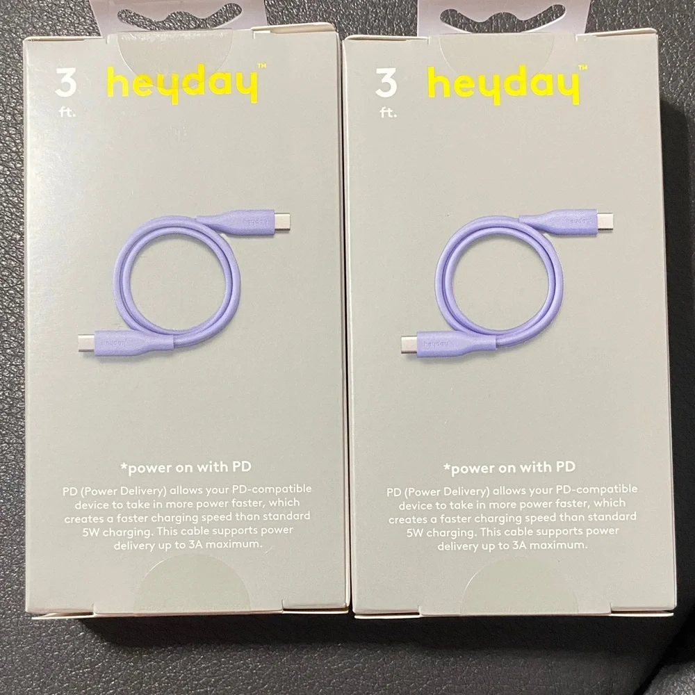 (Getting 2)Great Stocking Stuffers🎄🎄🎄Heyday Purple USB-C Charging Cable